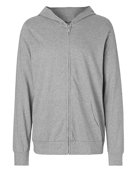 Hooded Sweater Neutral Unisex With Zip O62301 productfoto