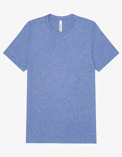 Heren T-shirt Bella Triblend Crew Neck 3413 in Blue Triblend