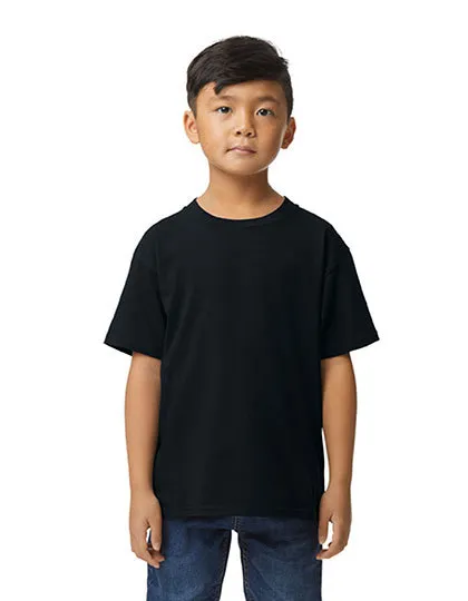 Kinder T-shirt Gildan Softstyle Midweight 65000B in pitch black