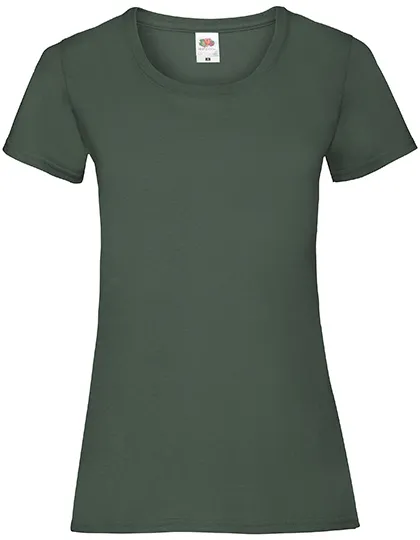 Dames T-shirts fruit of the loom value weight 61-372-0 in Dames T-shirts fruit of the loom value weight 61-372-0 - Bottle Green