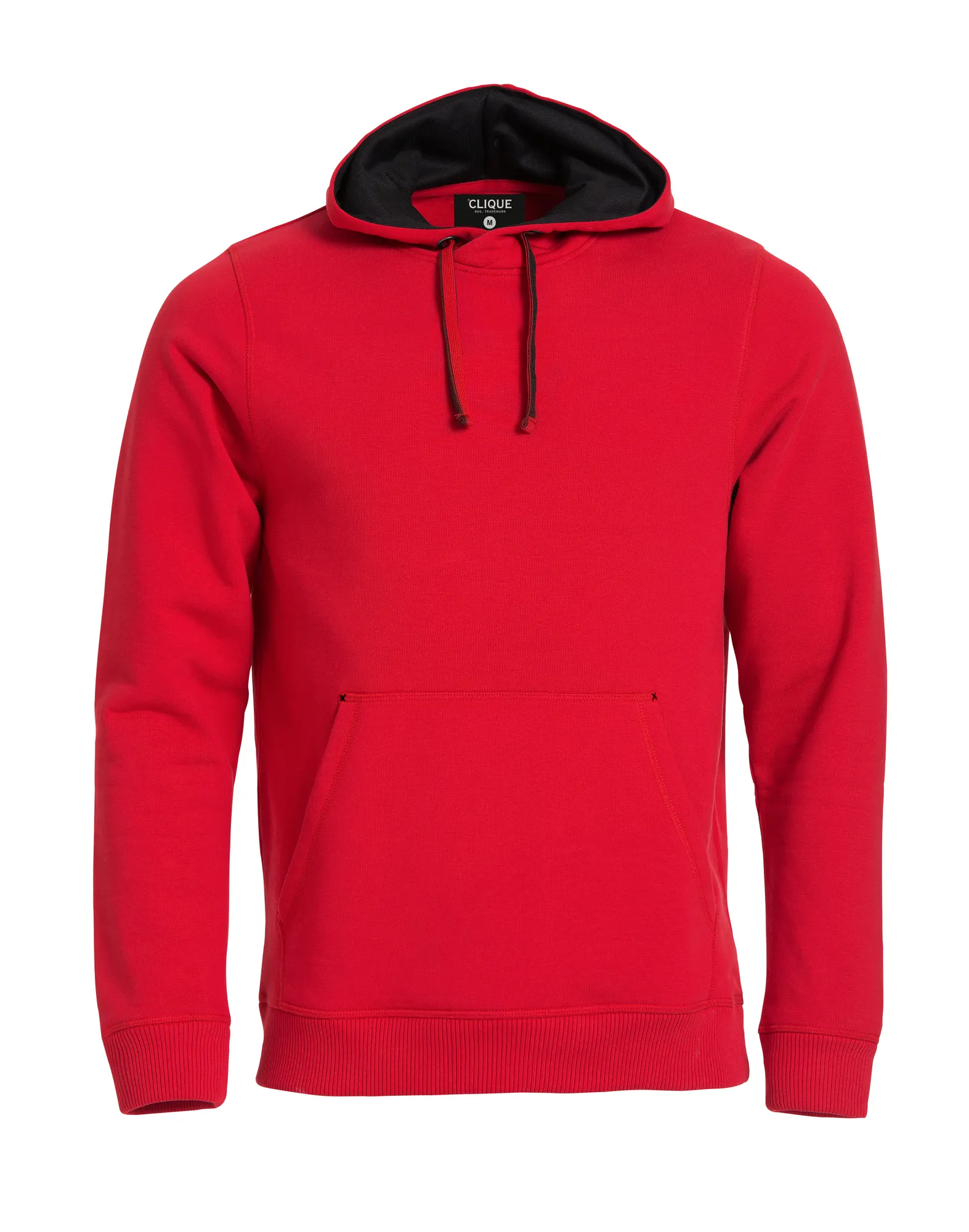 Heren Hoodie Clique Classic 021041 in Heren Hoodie Clique Classic 021041 Rood