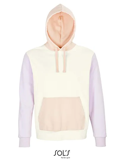 Heren Hooded Sweater Sols Collins 03818 in Heren Hooded Sweater Sols Collins 03818 Off White-Creamy Pink-Creamy Blue