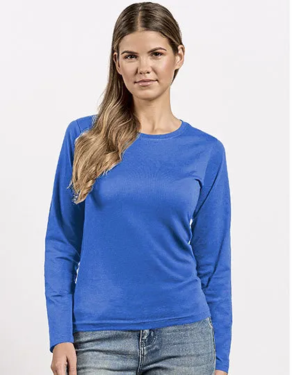 Dames T-shirt LS Promodoro Premium-T 4098 in Dames T-shirt LS Promodoro Premium-T 4098 - Royal