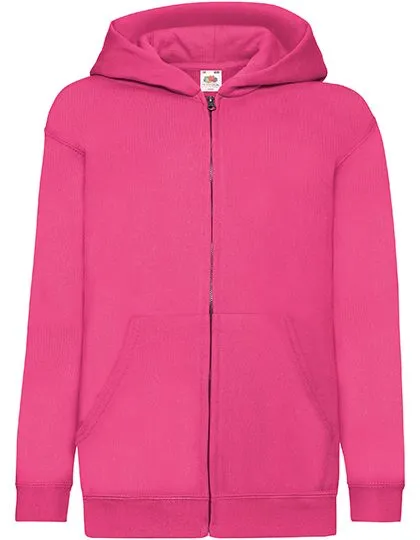 Kinder Hoodie full zip Fruit of the Loom 62-045-0 in Kinder Hoodie full zip Fruit of the Loom 62-045-0 fuchsia