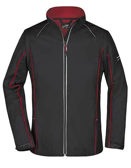 Dames Softshell jas Daiber JN1121 in Dames Softshell jas Daiber JN1121 Zwart-Rood