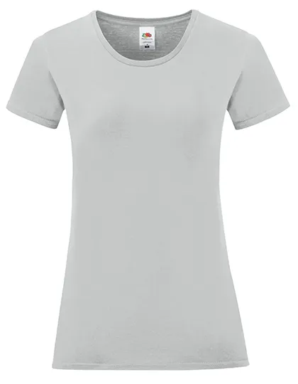 Dames T-shirt Iconic Fruit of the Loom 61-432-0 in Dames T-shirt Iconic Fruit of the Loom 61-432-0 - Zinc