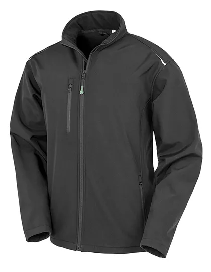 Heren Softshell Jas Result Printable Recycled R900M in Heren Softshell Jas Result Printable Recycled R900M Zwart