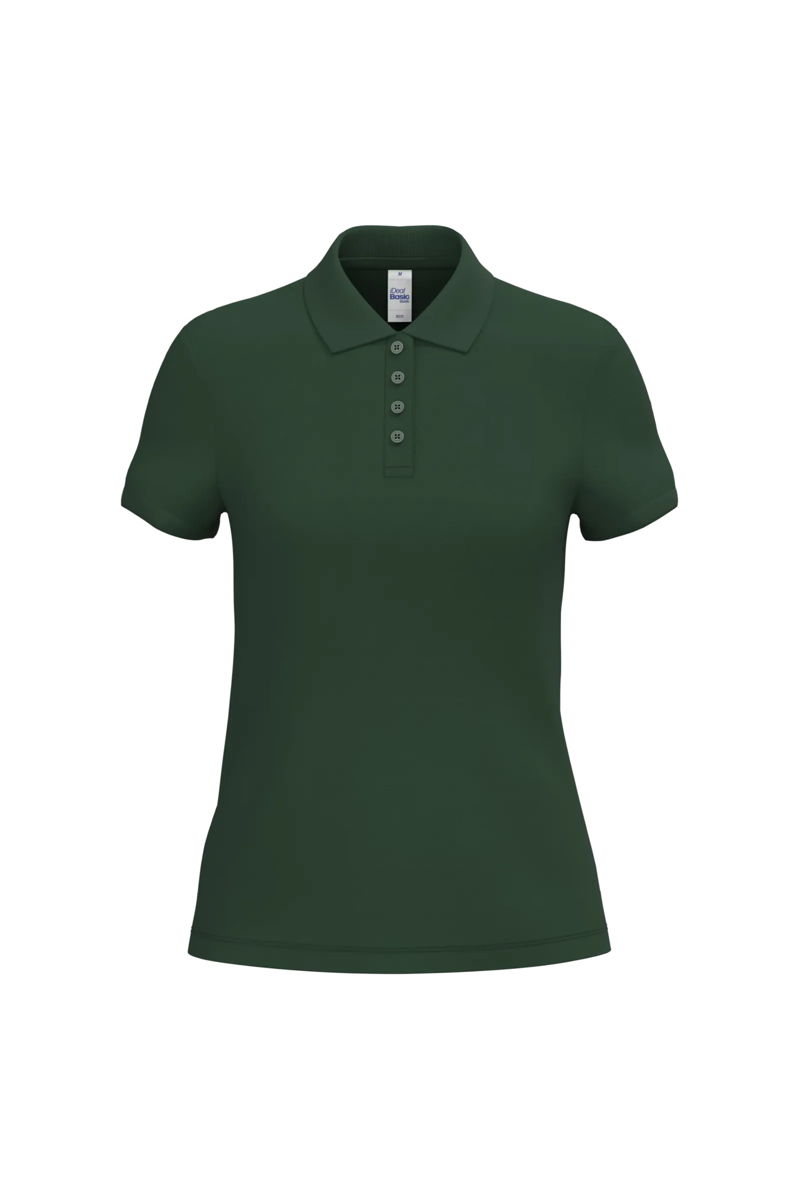 Dames Polo iDeal Basic Brand in Dames Polo iDeal Basic Brand Forest Green