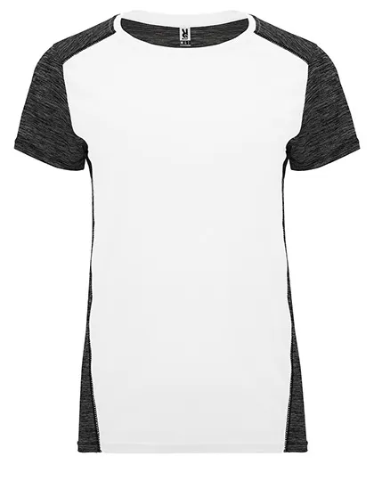 Dames Sportshirt Roly Zolder CA6663 in Dames Sportshirt Roly Zolder CA6663 - White / Heather Black