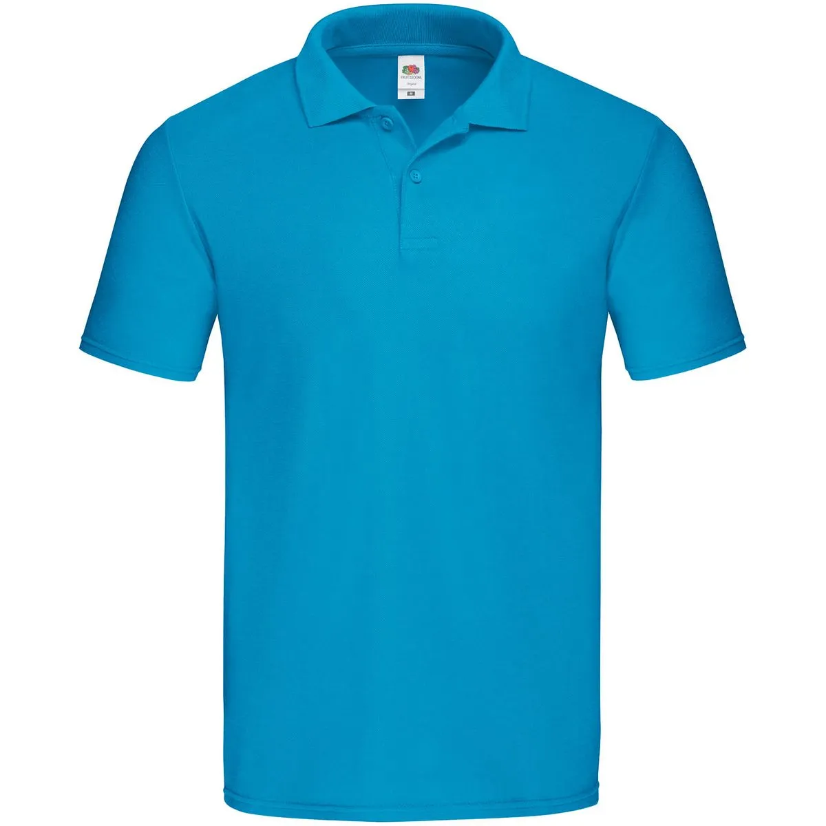 Heren Poloshirt Original Fruit of the Loom 63-050-0 in Heren Poloshirt Original Fruit of the Loom 63-050-0 azure