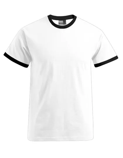 Ringer T-shirt Promodoro 3070 in Ringer T-shirt Promodoro 3070 Wit-Zwart