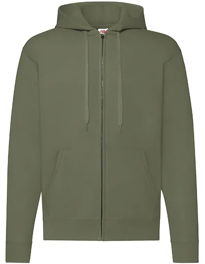 Heren Hoodie Fruit of the loom 62-062-0 Full zip in Hooded sweater Fruit of the loom Full zip classic olive