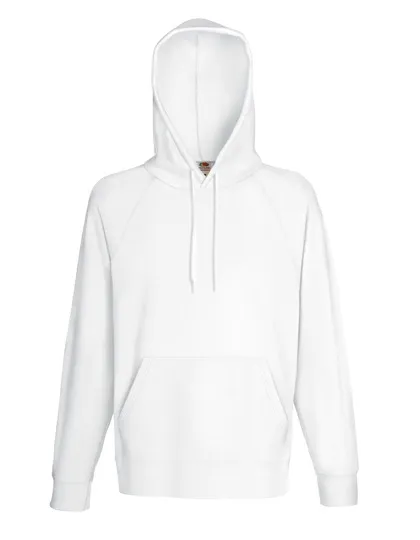Heren Hoodie Fruit of the Loom Lightweight 62-140-0 in Heren Hoodie Fruit of the Loom Lightweight 62-140-0 White