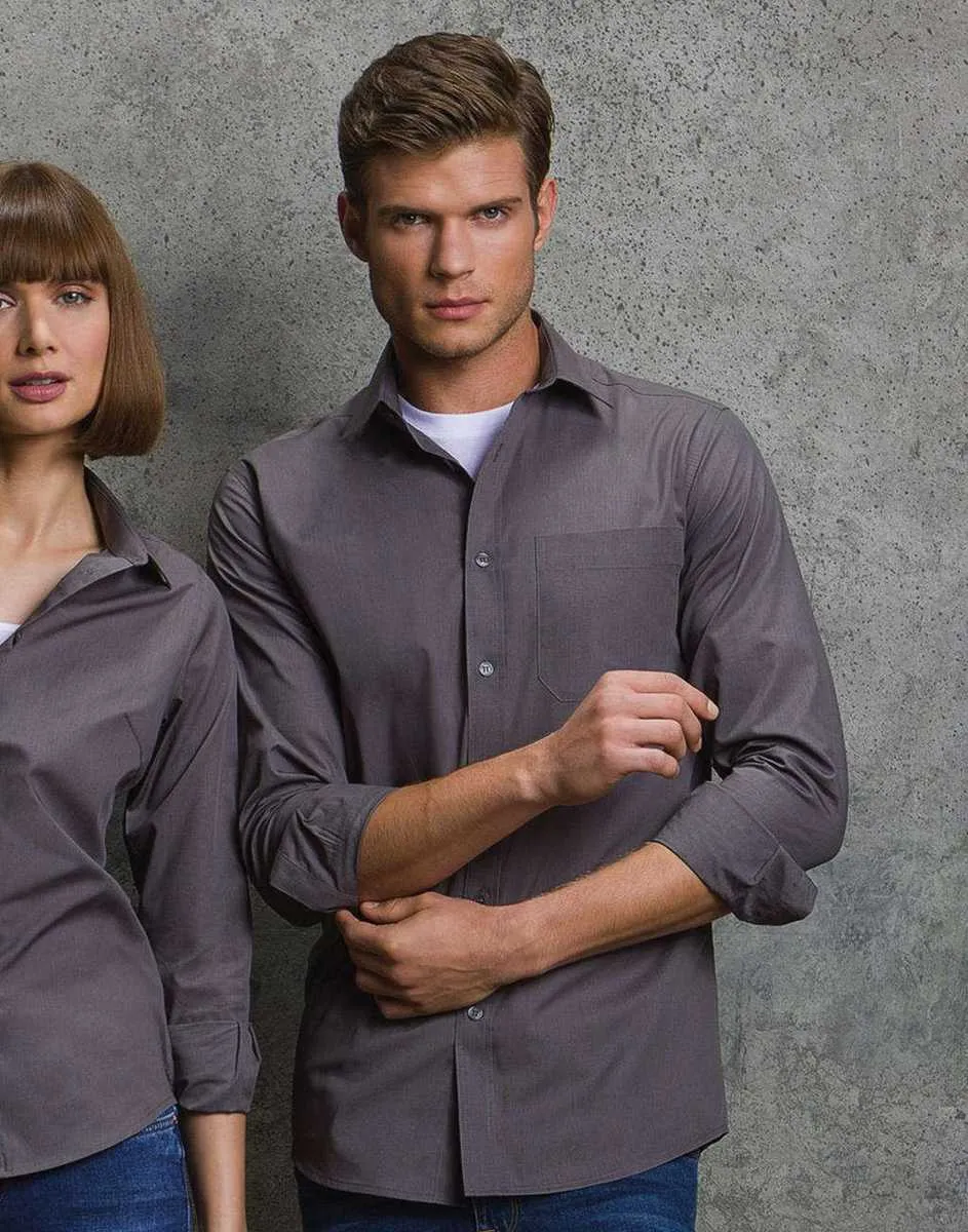 Heren Overhemd Poplin Kustom Kit KK142 productfoto