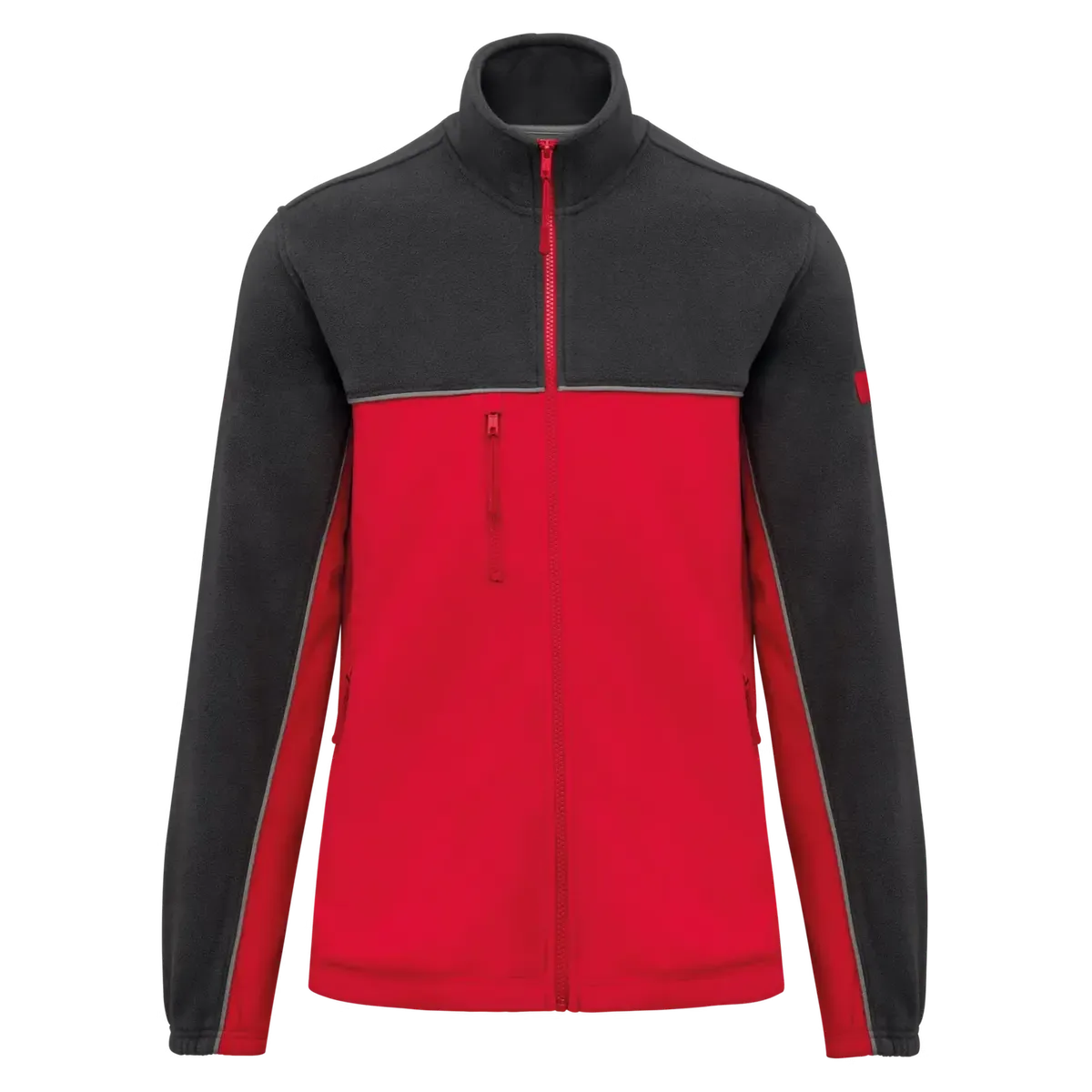 Heren Fleece vest Tweekleurige ecologishe WK904 in Heren Fleece vest Tweekleurige ecologishe WK904 RED-DARK GREY