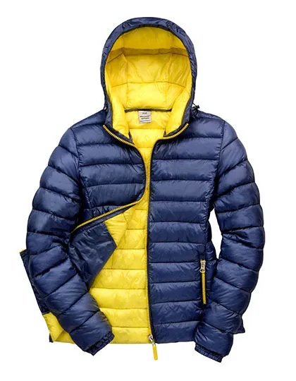 Dames Jas Result Snow Bird Hooded R194F in Dames Jas Result Snow Bird Hooded R194F Navy-Yellow