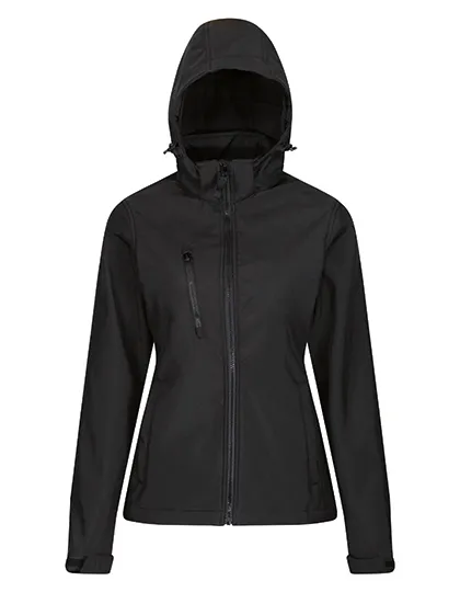 Dames Softshell Jas Regatta Venturer TRA702 in Zwart