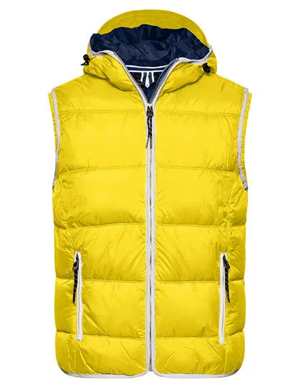 Heren Bodywarmer Daiber JN1076 in Heren Bodywarmer Daiber JN1076 Sun Yellow-Wit