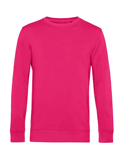 Organische heren Sweater B&C Inspire Crew Neck Sweat WU31B in Organische heren Sweater B&C Inspire Crew Neck Sweat WU31B - Magenta Pink