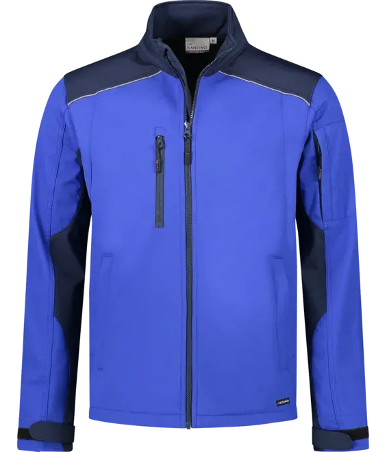 Heren Softshell Jas Santino Tour in Heren Softshell Jas Santino Tour royal blue-real navy
