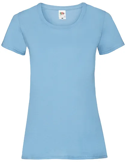 Dames T-shirts fruit of the loom value weight 61-372-0 in Dames T-shirts fruit of the loom value weight 61-372-0 - Sky Blue