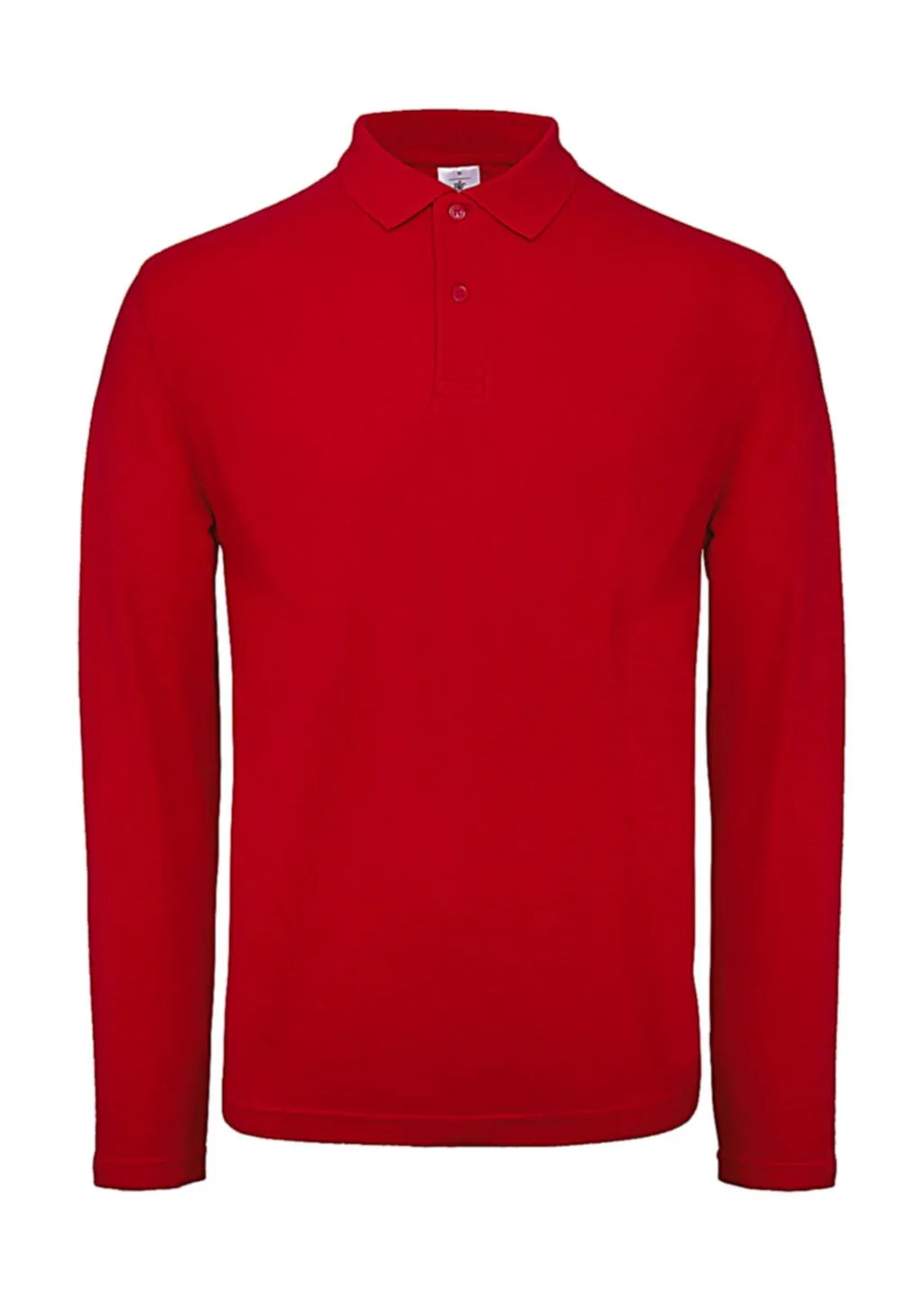 Heren Polo Lange Mouw B&C ID.001 in Heren Polo Lange Mouw B&C ID.001 Red