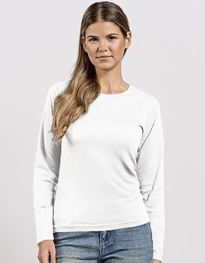 Dames T-shirt LS Promodoro Premium-T 4098 in Dames T-shirt LS Promodoro Premium-T 4098 - White