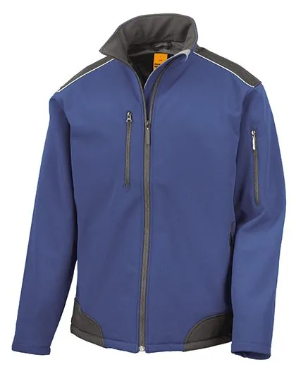 Heren Softshell Jas Result R124X in Heren Softshell Jas Result R124X Royal-Black