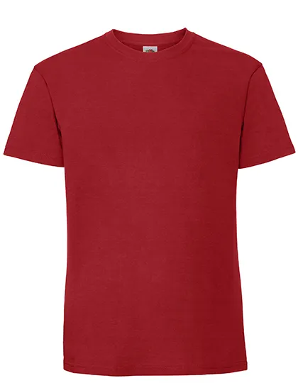 Heren T-shirt Ringspun Premium Fruit of the loom 61-422-0 in Heren T-shirt Ringspun Premium Fruit of the loom 61-422-0 - Red