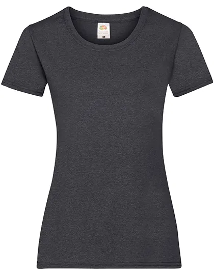 Dames T-shirts fruit of the loom value weight 61-372-0 in Dames T-shirts fruit of the loom value weight 61-372-0 - Dark Grey Heather