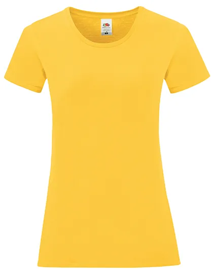 Dames T-shirt Iconic Fruit of the Loom 61-432-0 in Dames T-shirt Iconic Fruit of the Loom 61-432-0 - Sunflower
