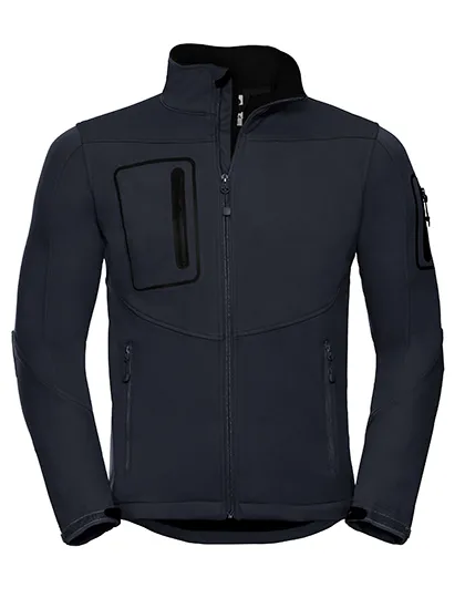 Heren Softshell Jas Russell R-520M-0 in Heren Softshell Jas Russell R-520M-0 french navy