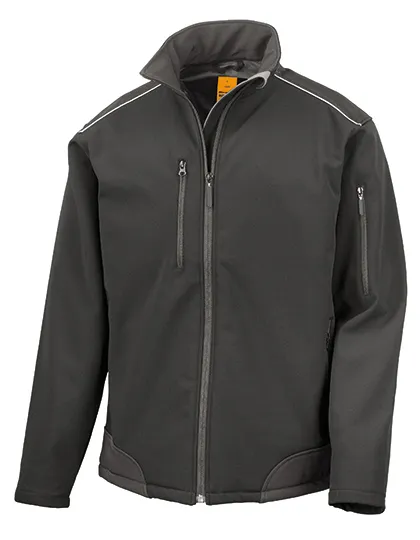 Heren Softshell Jas Result R124X in Heren Softshell Jas Result R124X Black-Black