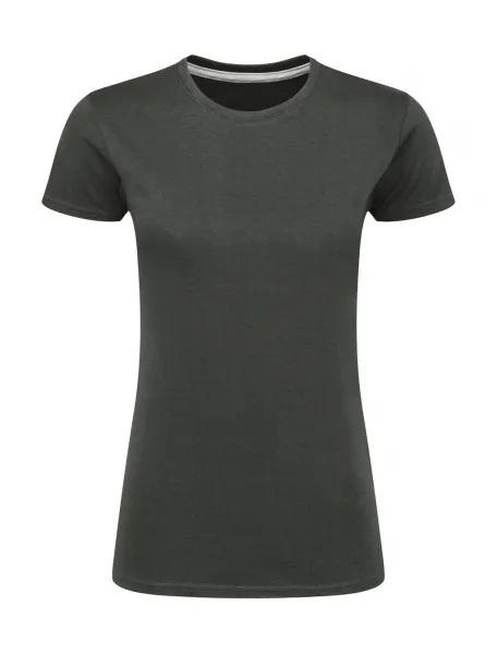 Dames T-shirt SG Perfect Print Tagless Tee SGTee F in Dames T-shirt SG Perfect Print Tagless Tee SGTee F - Charcoal