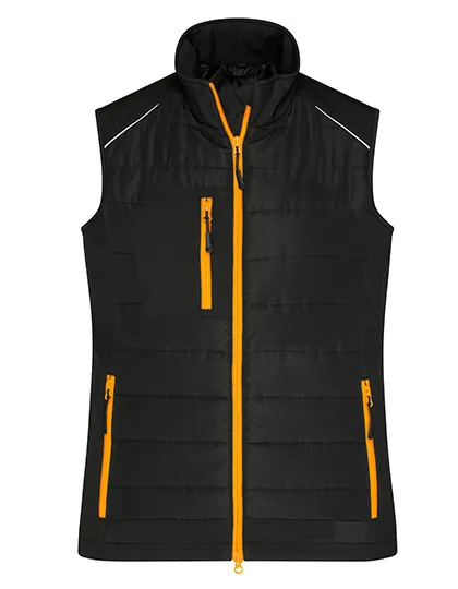 Dames Bodywarmer Daiber JN1821 in Dames Bodywarmer Daiber JN1821 Zwart-Neon Oranje