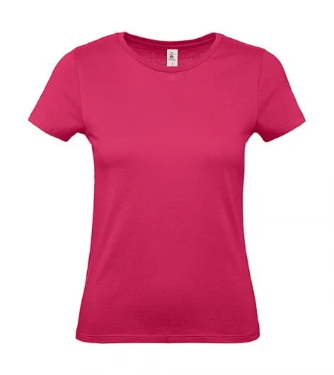 Dames T-shirt B&C E150 TW02T in Dames T-shirt B&C E150 TW02T Fuchsia