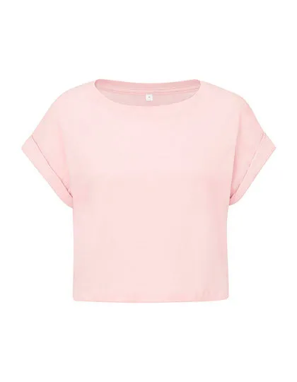 Dames T-shirt Organic Mantis Crop Top T M96 in Dames T-shirt Organic Mantis Crop Top T M96 - Soft Pink