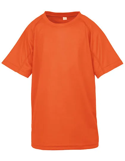 Kinder Sportshirt Spiro Aircool Tee S287J in Kinder Sportshirt Spiro Aircool Tee S287J - Fluor Orange