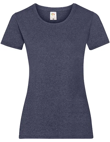 Dames T-shirts fruit of the loom value weight 61-372-0 in Dames T-shirts fruit of the loom value weight 61-372-0 - Vintage Heather Navy
