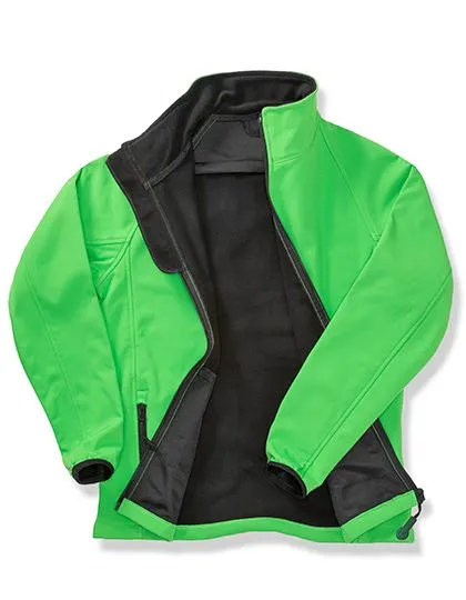 Dames Softshell Jas Result R231F in Dames Softshell Jas Result R231F Vivid Green/Black