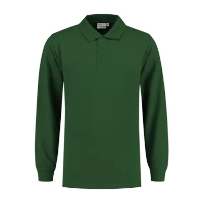 Heren Polo Lange Mouw Santino LEXINGTON in Heren Polo Lange Mouw Santino LEXINGTON Bottle Green