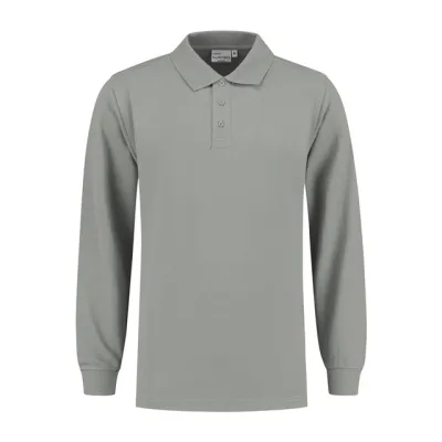 Heren Polo Lange Mouw Santino LEXINGTON in Heren Polo Lange Mouw Santino LEXINGTON Zilver Grijs