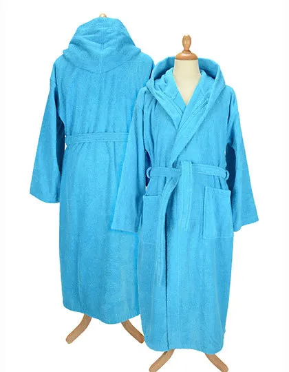 Badjas met Capuchon ARTG 026.50 in Badjas met Capuchon ARTG 026.50 Aqua Blue