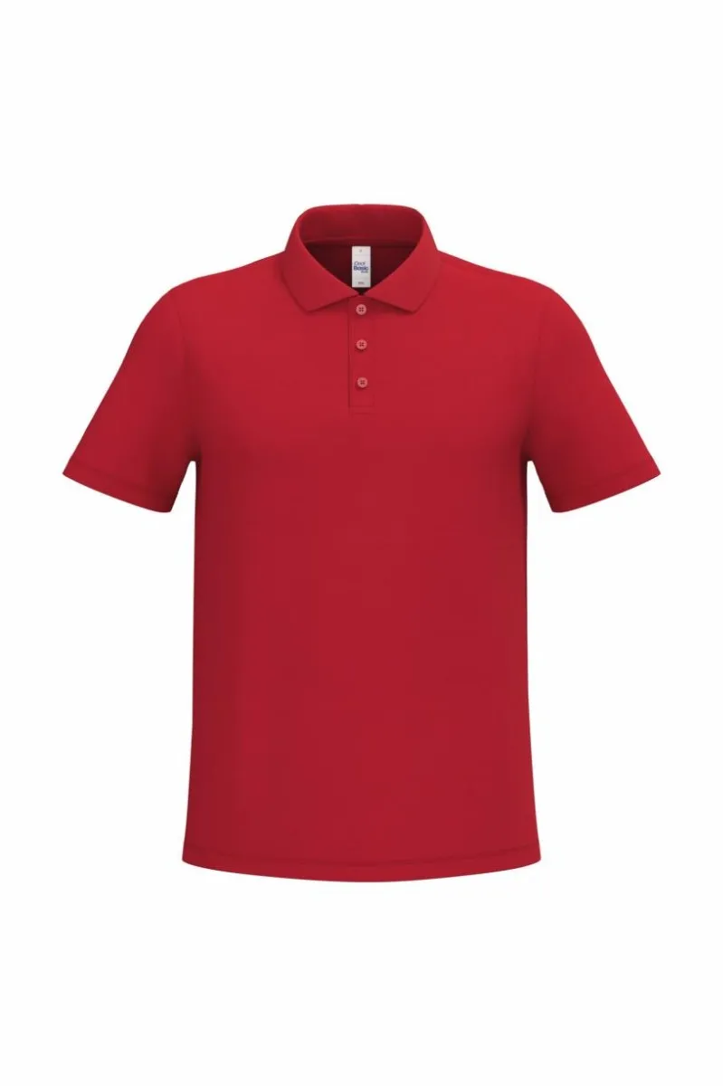 Goedkope Heren Polo iDeal Basic Brand in rood