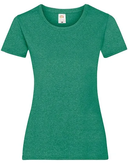 Dames T-shirts fruit of the loom value weight 61-372-0 in Dames T-shirts fruit of the loom value weight 61-372-0 - Retro Heather Green