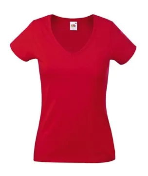Dames T-shirts V hals Fruit of the loom 61-398-0 productfoto