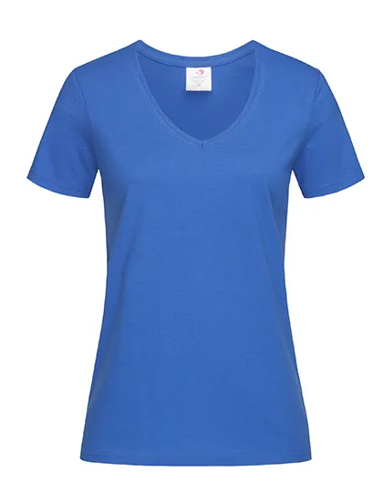 Dames T-shirt V Hals Stedman Classic-T ST2700 in Dames T-shirt V Hals Stedman Classic-T ST2700 - Bright Royal