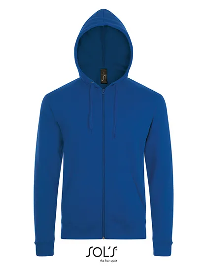 Heren hooded Sweater Sols Zip Stone 01714 in Heren hooded Sweater Sols Zip Stone 01714 Royal Blue