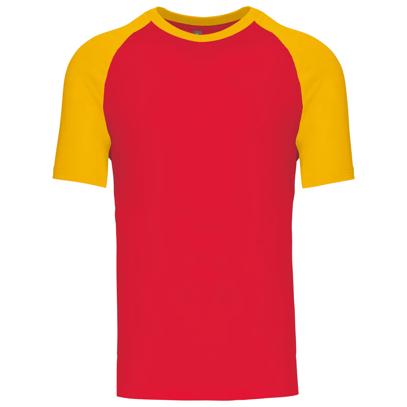 T-shirts Baseball Kariban K330 in T-shirts Baseball Kariban K330 - Red / Yellow