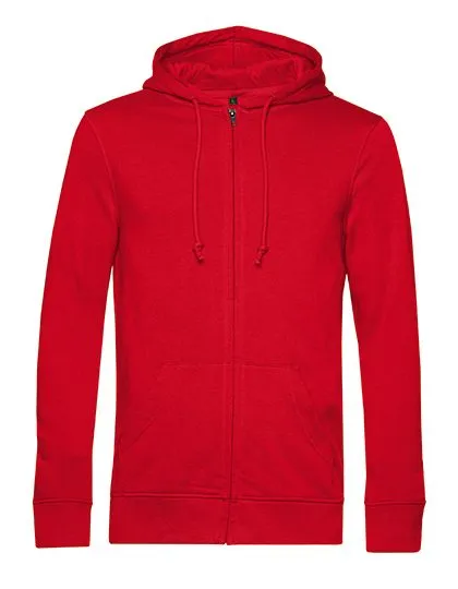 Organische Heren Hoodie met rits B&C Inspire Zipped WU35B in Organische Heren Hoodie met rits B&C Inspire Zipped WU35B - Red